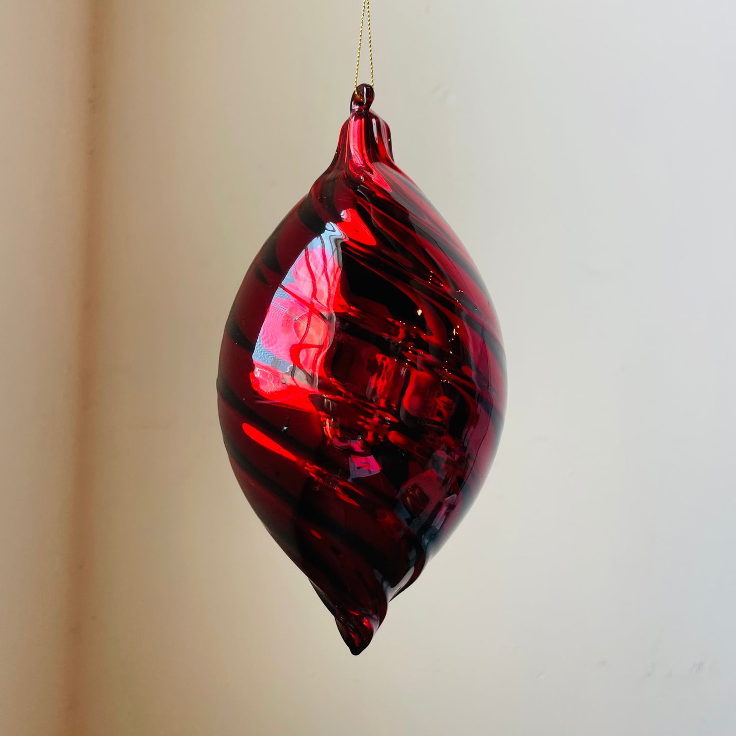 Winterberry Red Swirl Ornament
