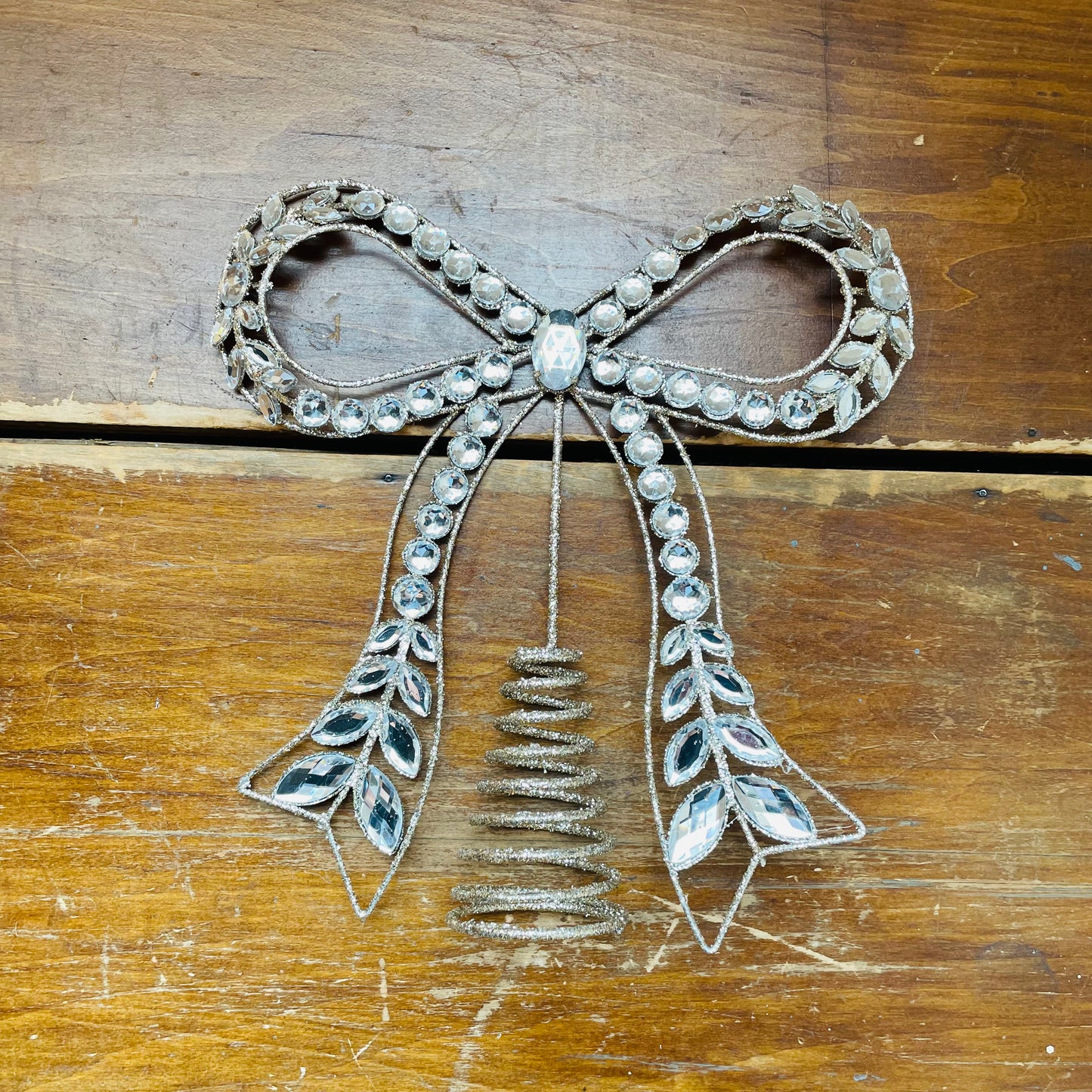 10.5" Jeweled Bow Tree Topper
