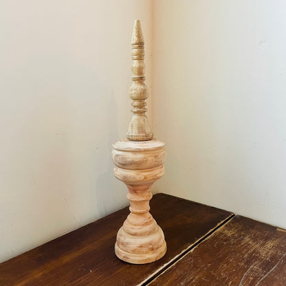 Carved Mango Wood Finial