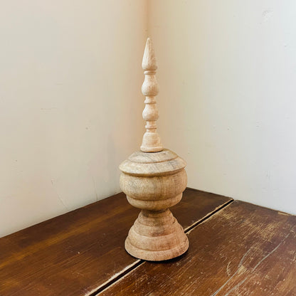 Carved Mango Wood Finial