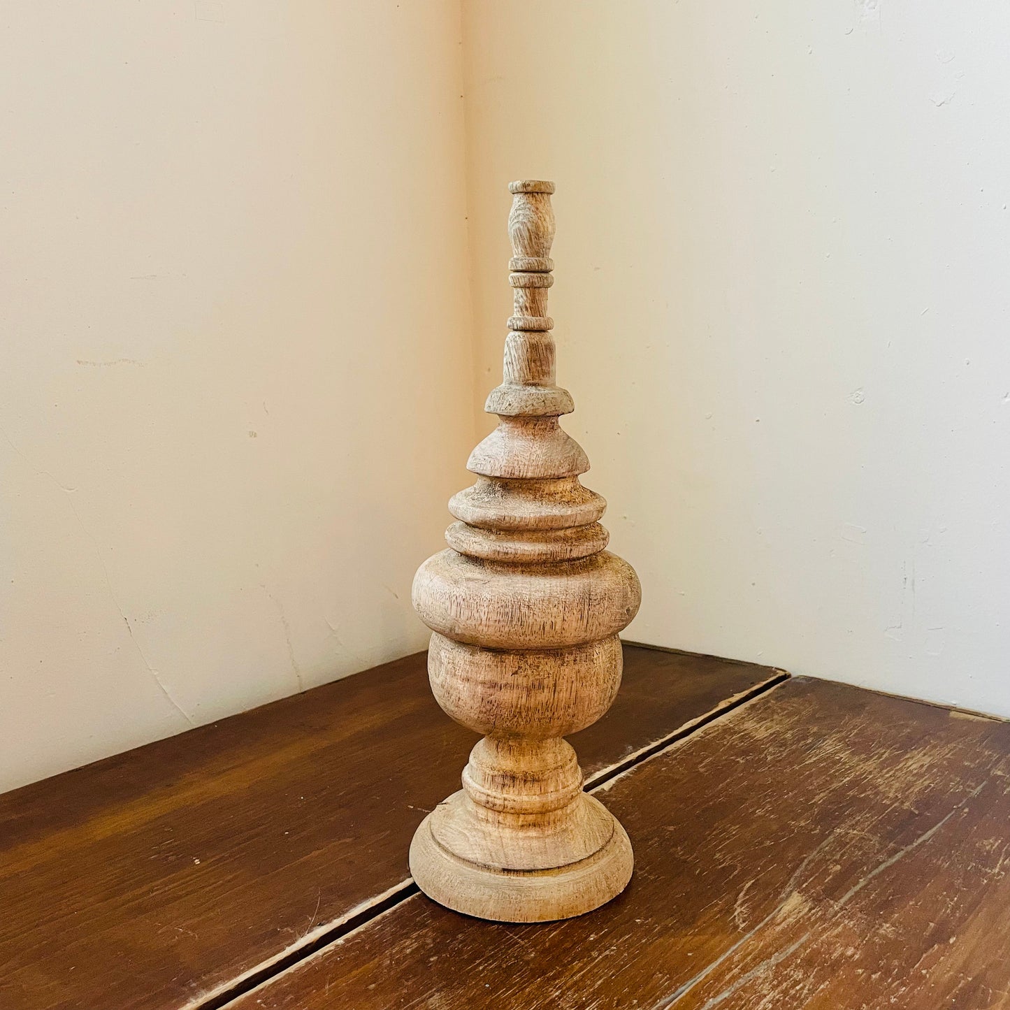 Carved Mango Wood Finial