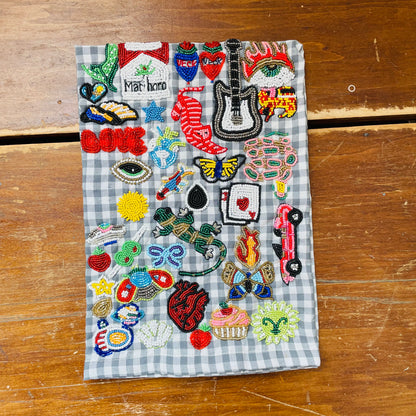 Punk Beaded Tea Towel