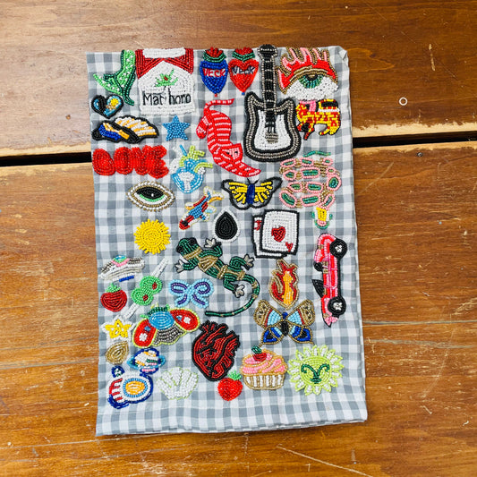 Punk Beaded Tea Towel