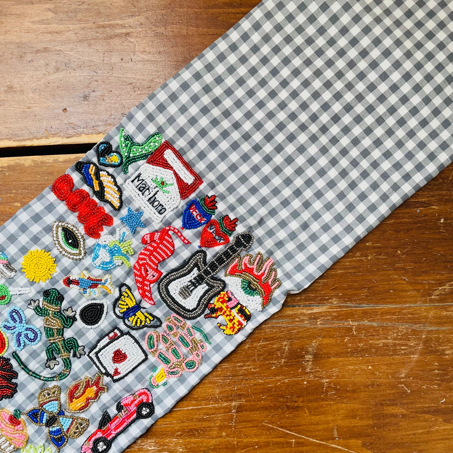 Punk Beaded Tea Towel