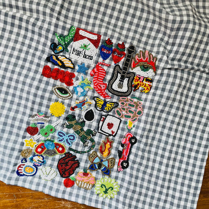 Punk Beaded Tea Towel