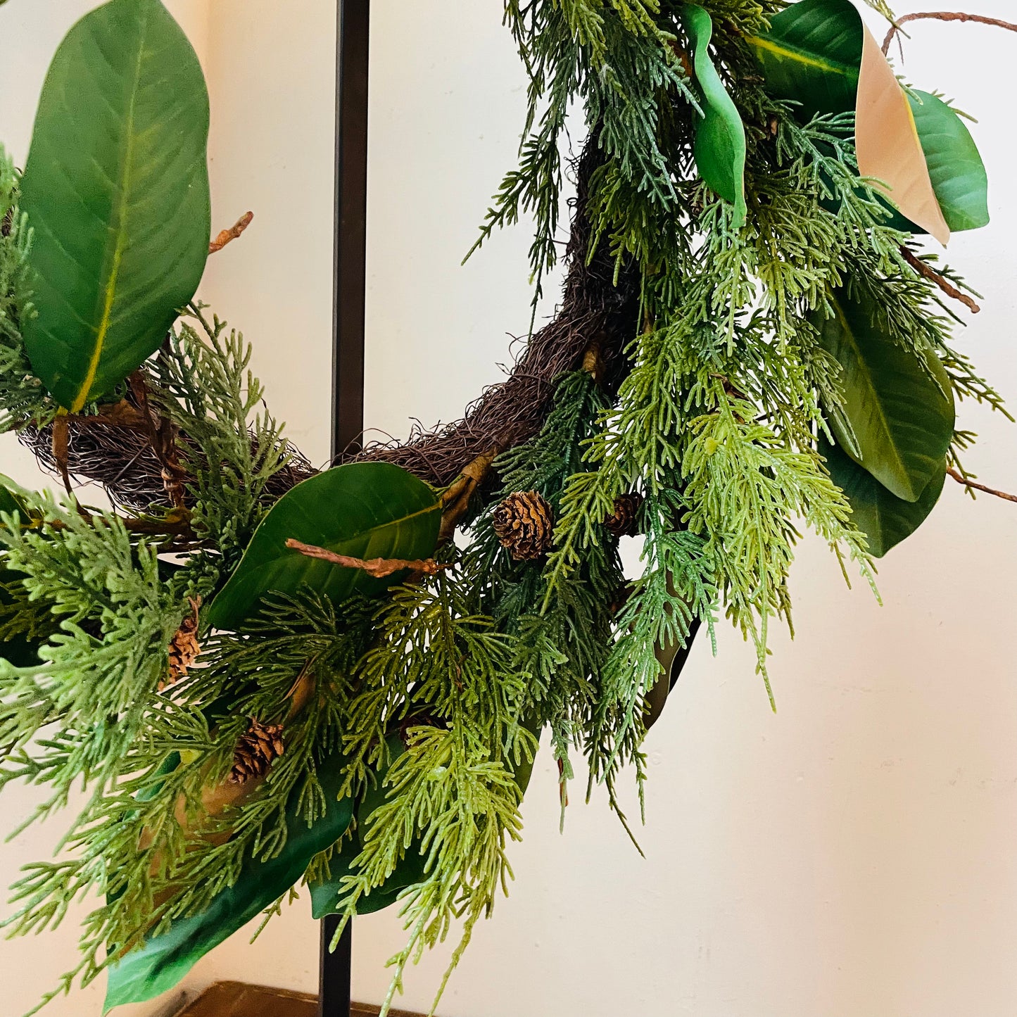 Magnolia Leaf & Pinecone Wreath