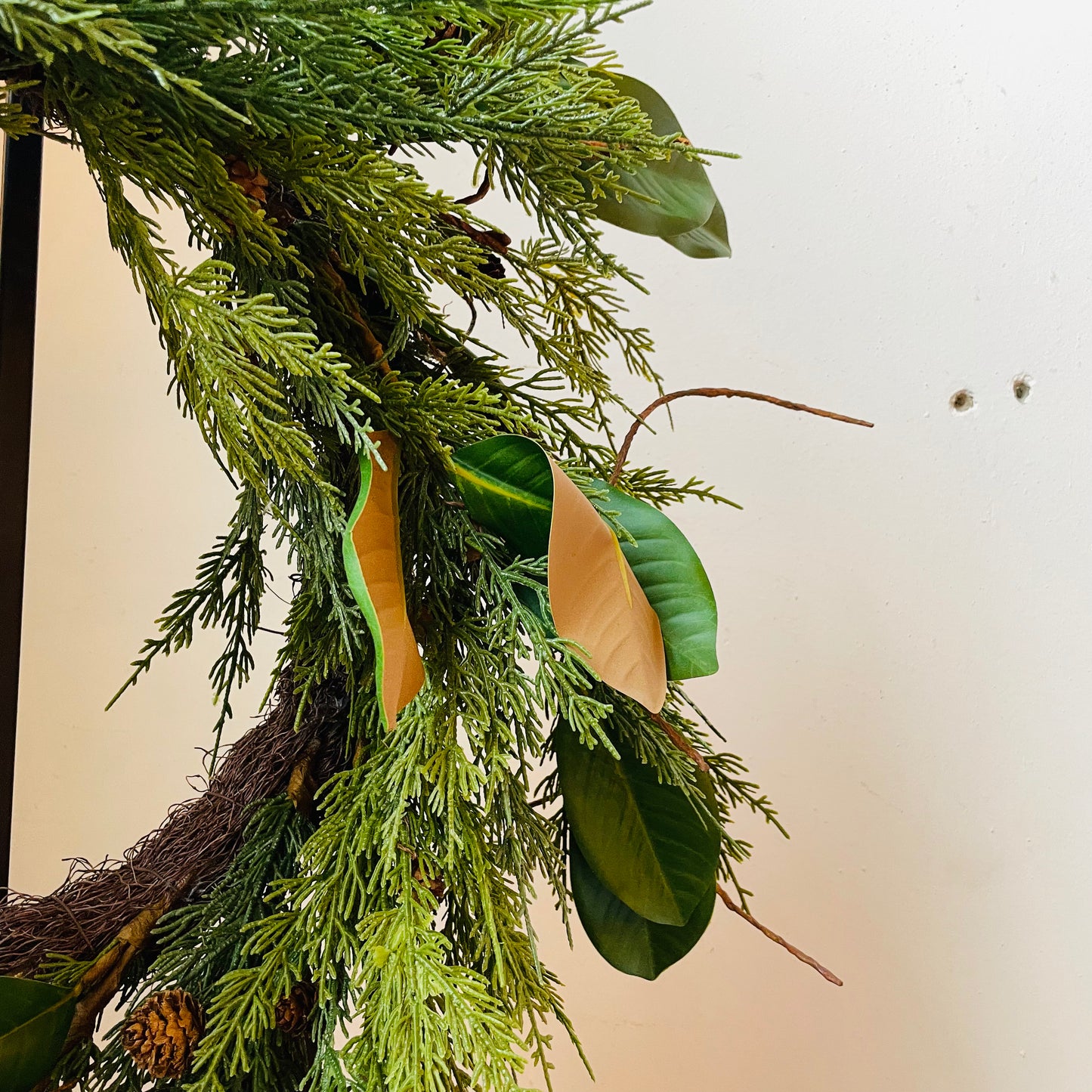 Magnolia Leaf & Pinecone Wreath