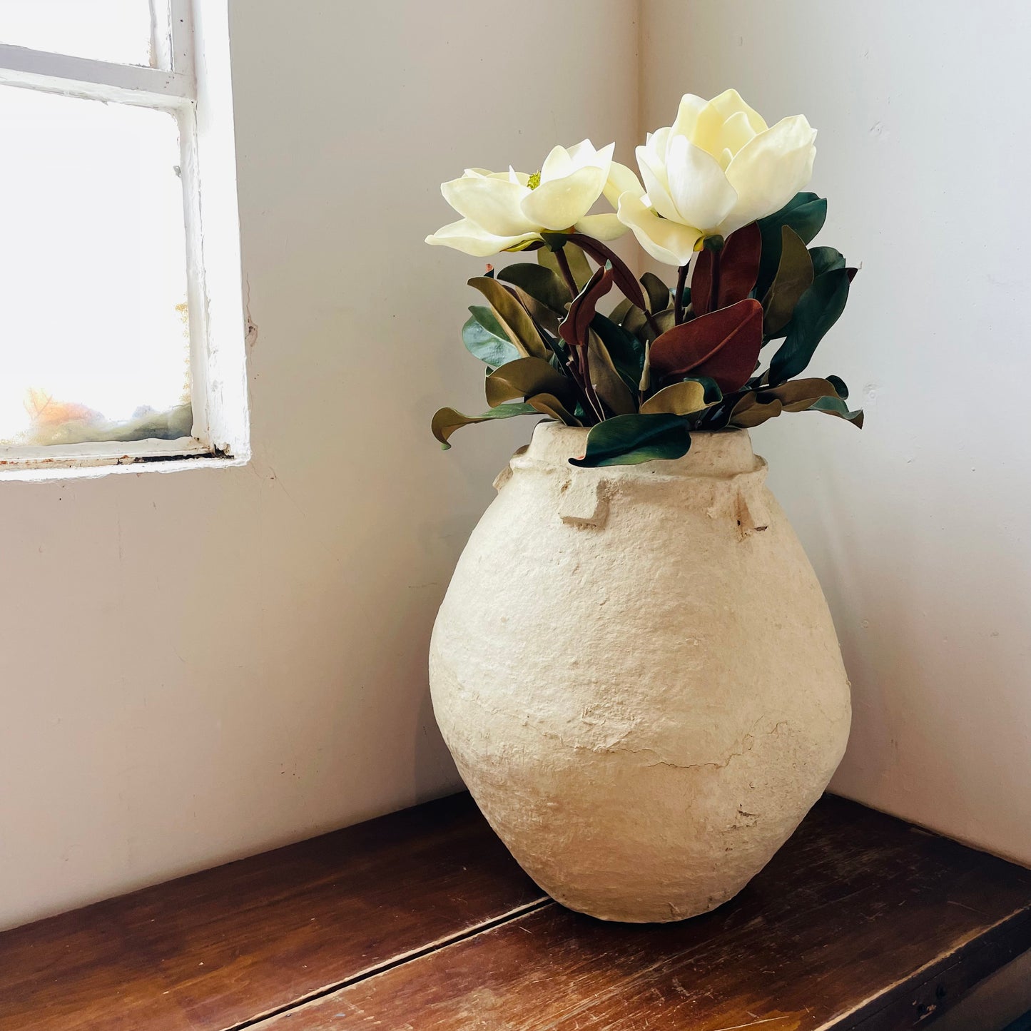 Large Paper Mache Urn SOLD AS IS