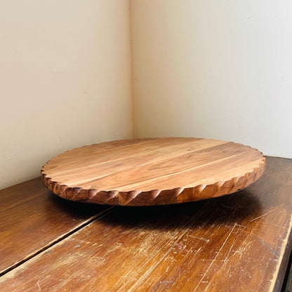 Round Acacia Wood Lazy Susan