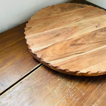 Round Acacia Wood Lazy Susan