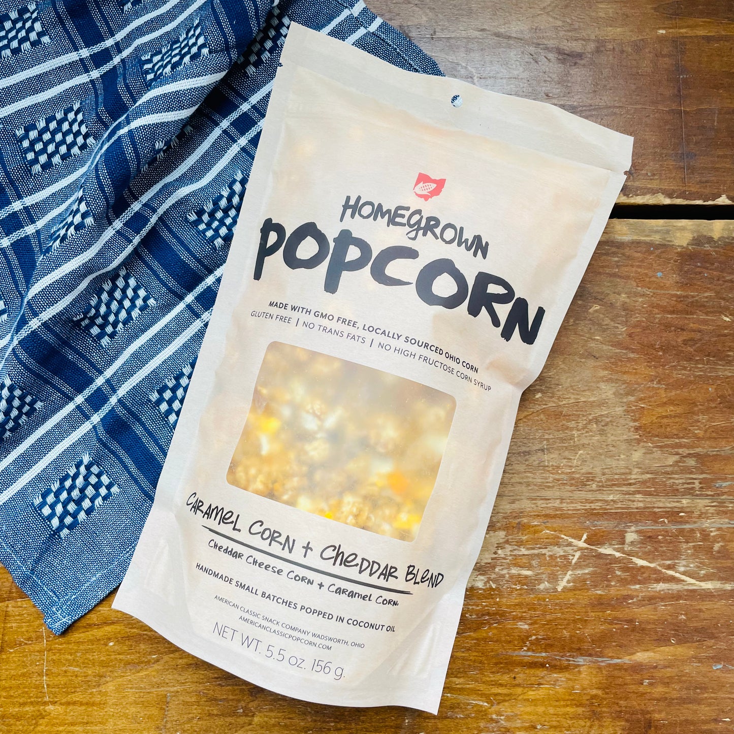 Homegrown Popcorn Caramel Corn & Cheddar Blend