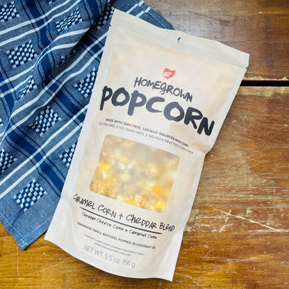 Homegrown Popcorn Caramel Corn & Cheddar Blend