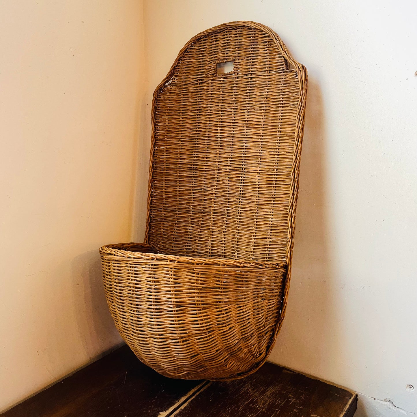 Hand-woven Rattan Wall Basket