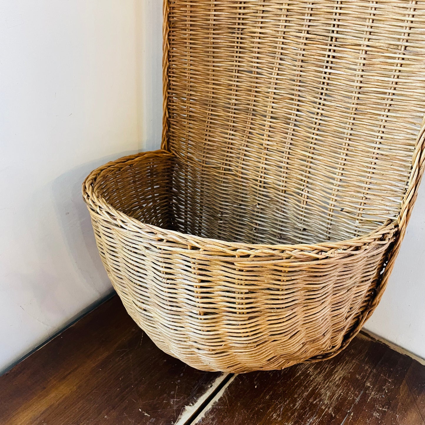 Hand-woven Rattan Wall Basket