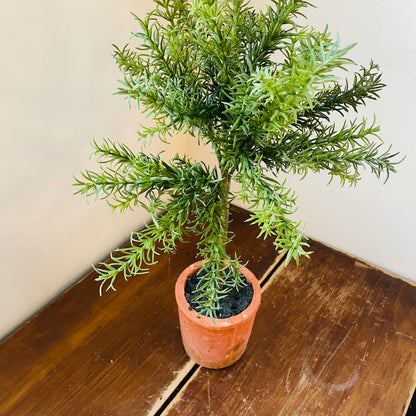 Faux Potted Rosemary Topiary