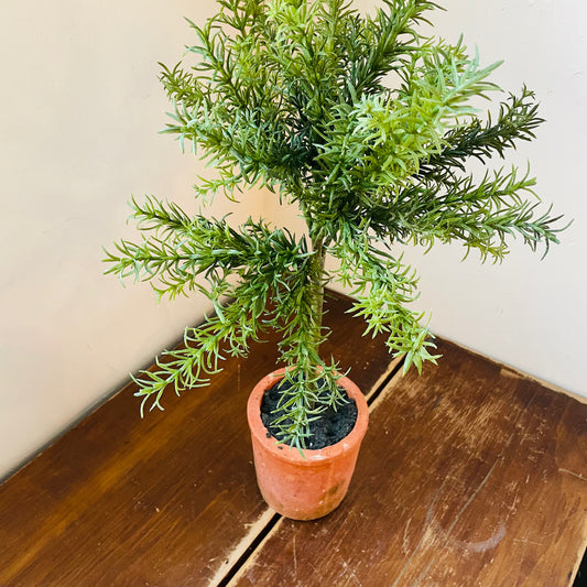 Faux Potted Rosemary Topiary
