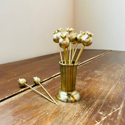 Pomegranate Picks w/ Holder