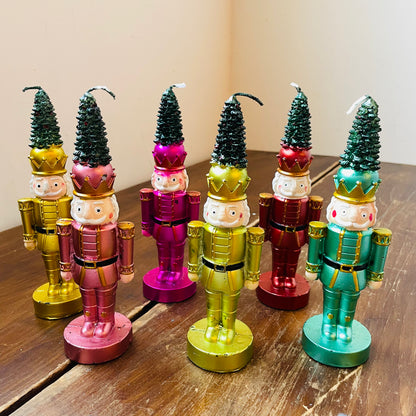 Nutcracker with a Christmas Tree Candle