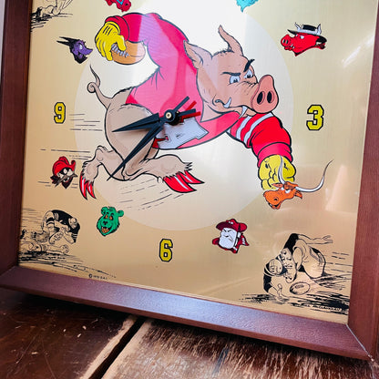 1970's Southwest Conference Arkansas Razorbacks Wall Clock- Vintage