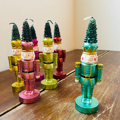 Nutcracker with a Christmas Tree Candle