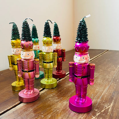 Nutcracker with a Christmas Tree Candle