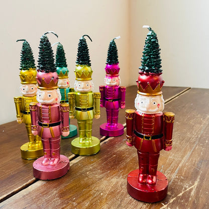 Nutcracker with a Christmas Tree Candle