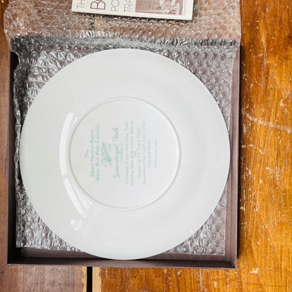 Boehm Green-Winged Teal Plate with Original Box- Vintage