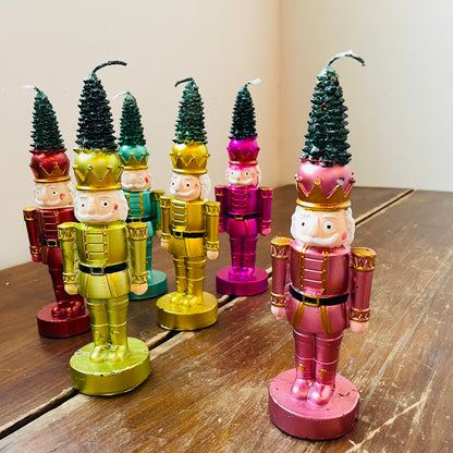 Nutcracker with a Christmas Tree Candle