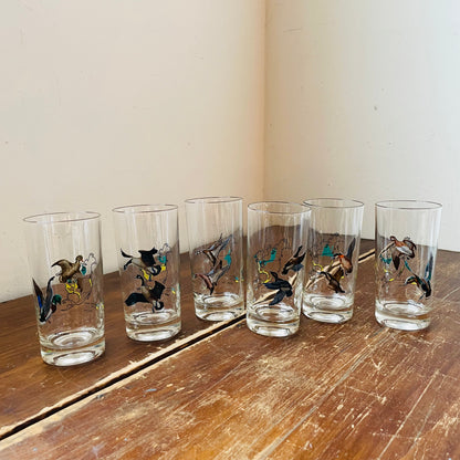 Sintzenich Waterfowl Highball Tumbler Set of 6- Vintage