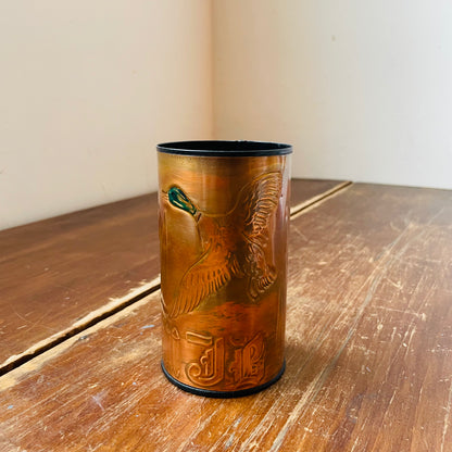 Copper Duck Pencil Cup- Vintage