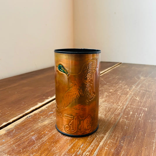 Copper Duck Pencil Cup- Vintage