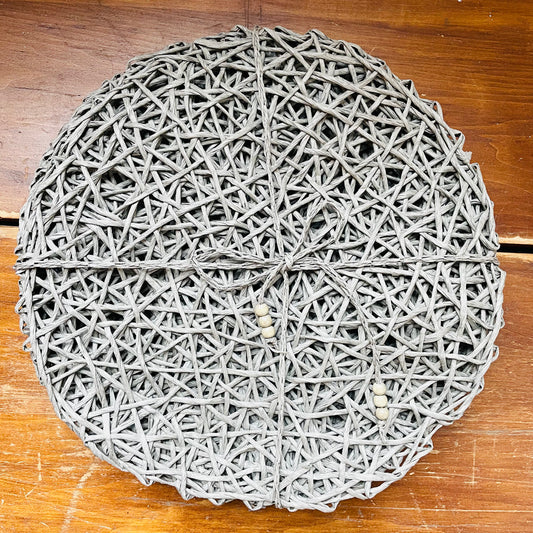 Woven Grey Grass Placemats