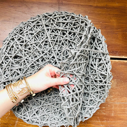 Woven Grey Grass Placemats