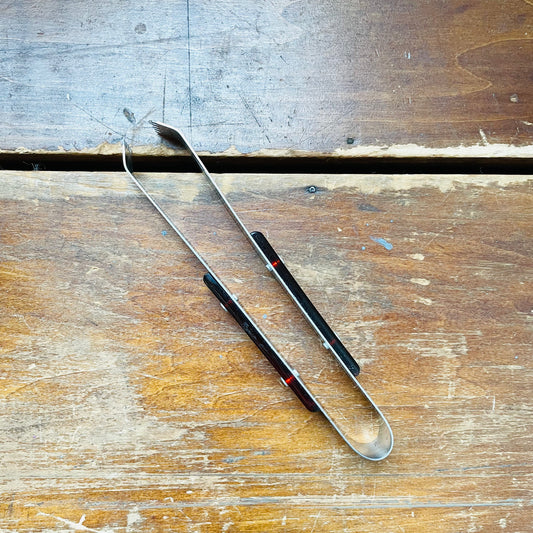 Ice Tongs with Resin Tortoiseshell Handle- Vintage