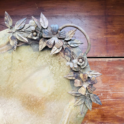 Jeweled Garland Antiqued Gold Tray