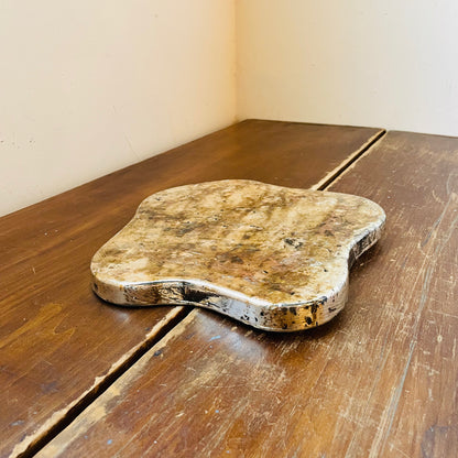 Decorative Mercury Glass Organic Shaped Platform