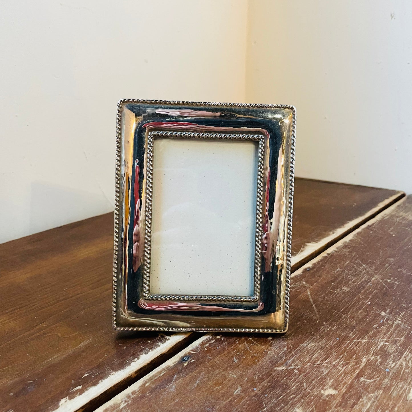 Rope Twist Silver Frame- Vintage