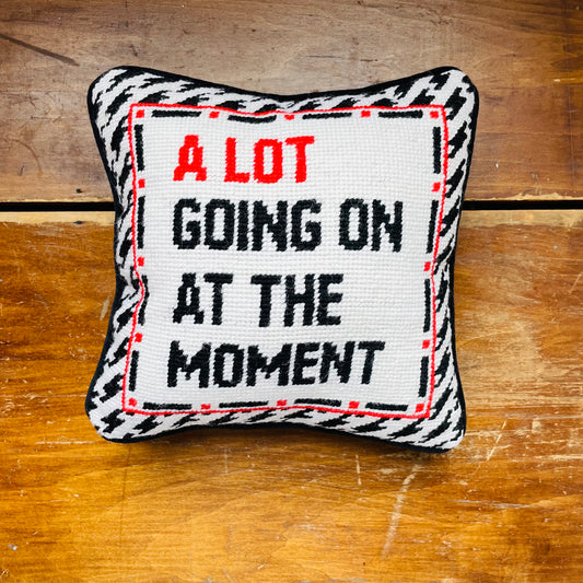 A Lot Going On Needlepoint Pillow