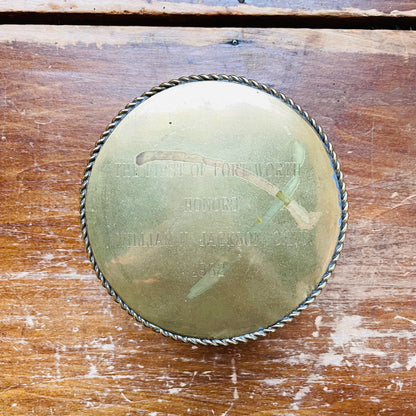 "The First of Fort Worth" Brass Canister Award- Vintage