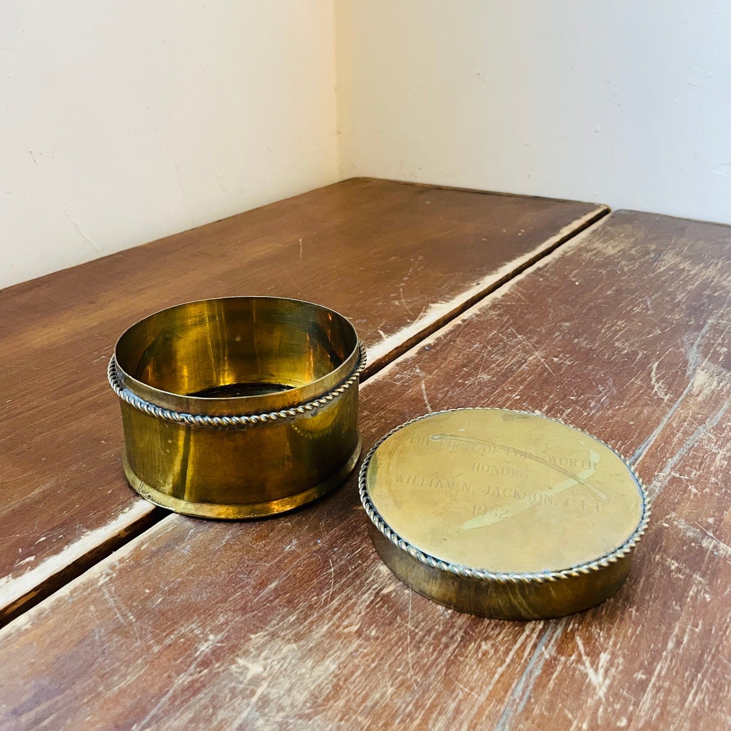 "The First of Fort Worth" Brass Canister Award- Vintage