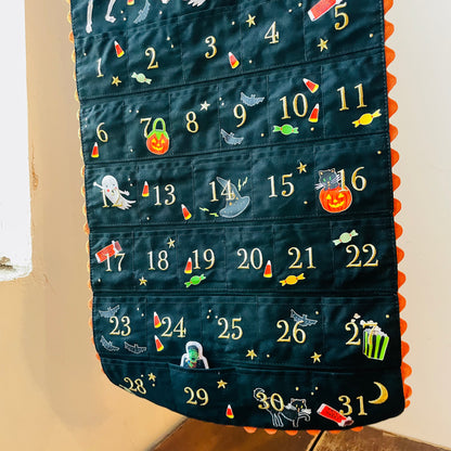 Embroidered Halloween Hanging Countdown Calendar