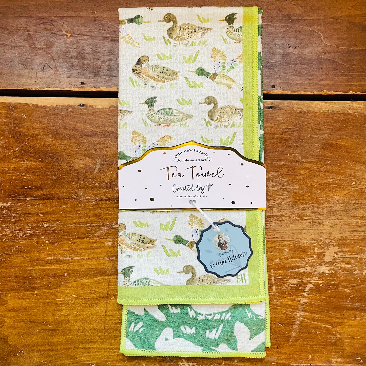 Duck, Duck Double Sided Tea Towel