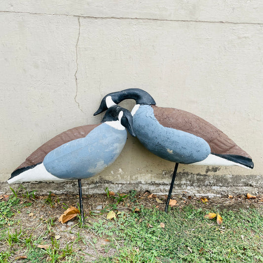 Pair of Canada Geese Styrofoam Decoys- Vintage