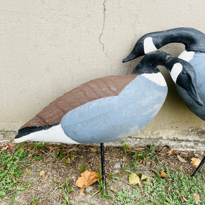 Pair of Canada Geese Styrofoam Decoys- Vintage