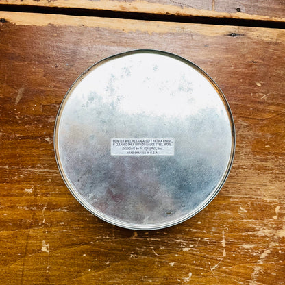 Pewter-Topped Round Tin, Metzke-Vintage