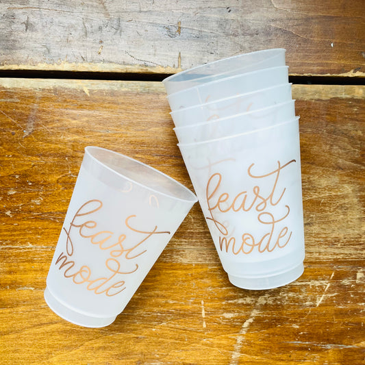 Feast Mode Frosted Cups- Set of 6