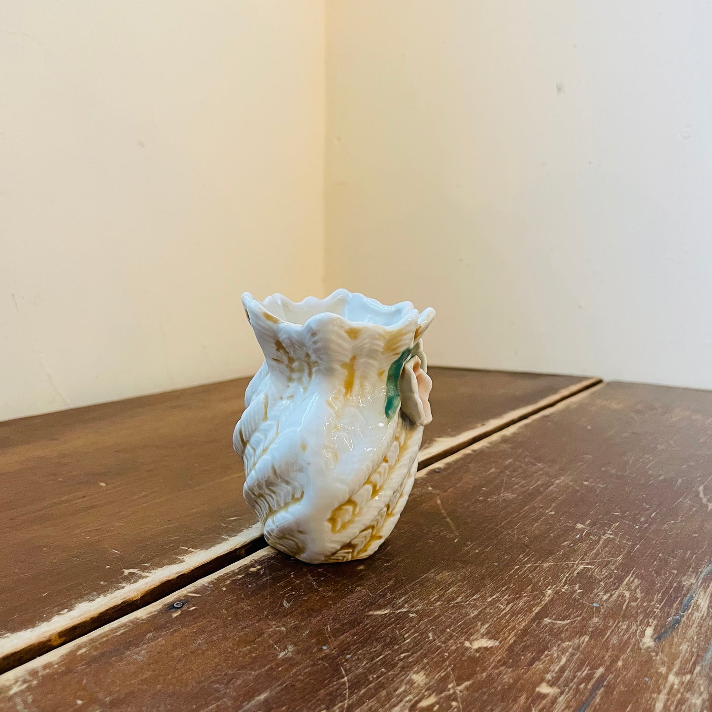 Bud Vase with Pink and Blue Flowers, made in Japan-Vintage