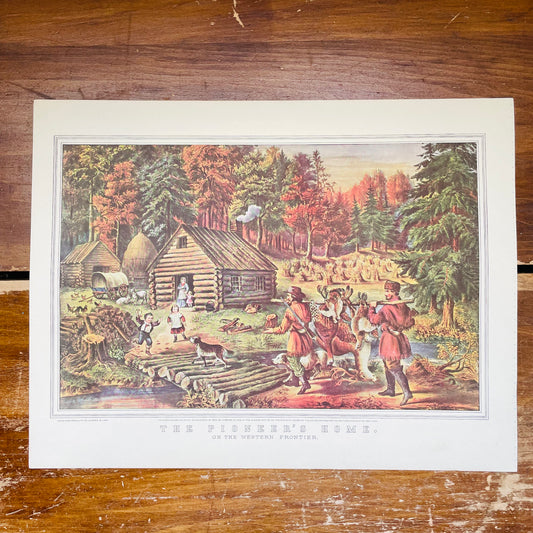 Currier & Ives Doubled-Sided Print I-Vintage