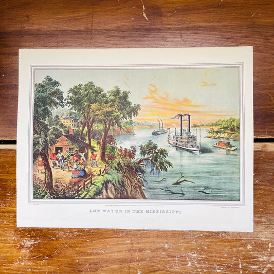 Currier & Ives Doubled-Sided Print II-Vintage