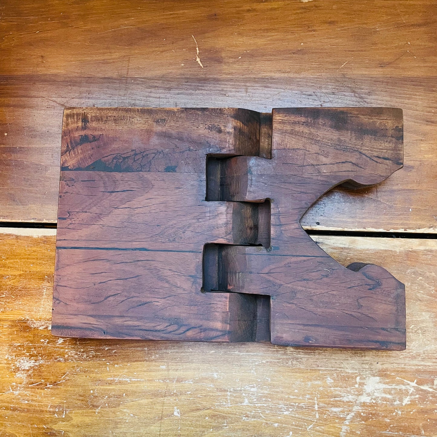 Reclaimed Wood Oversized Folding Book Holder